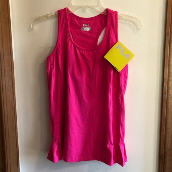 FILA Lawn Tennis Club Athletic Racerback Tank Pink Small 36 - Picture 5 of 16